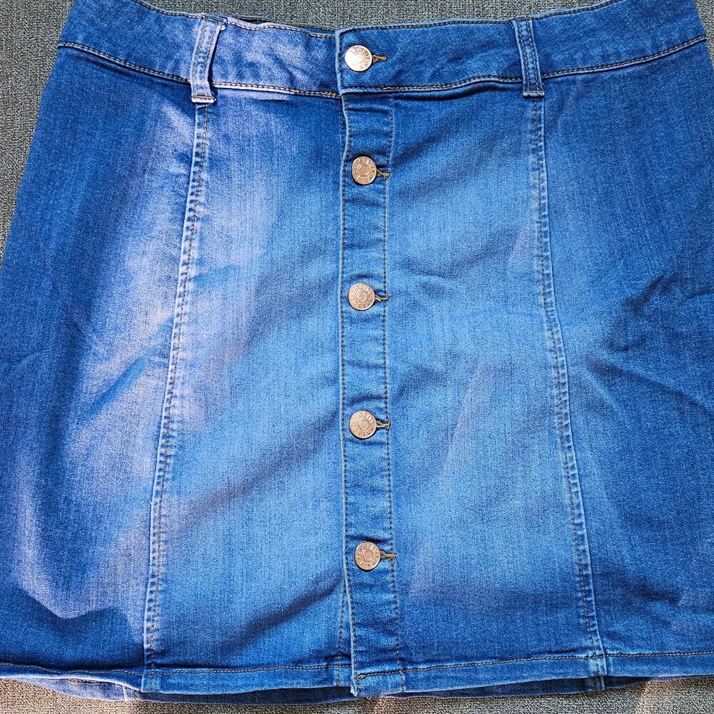 Jean mini skirt